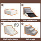 MEWANG Dog Stairs for Small & Medium Dogs and Old Cats –3/4/ 5 Steps High-Density Foam Pet Ramp for Bed & Couch, Non-Slip, Washable Cover, Grey (Round Corner, 4 Steps: 23.94''×18.27''×14.96'', 2)