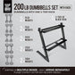 WF Athletic Supply 200Lb Dumbbell Set, 10-30Lb Dumbbell Set with Two-Tier Storage Rack for Muscle Toning, Strength Building & Weight Loss - Multiple Choices Available
