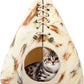 Luxurious Eco-Friendly Merino Wool Cat Cave Bed Teepee Design - Foldable Hideaway Pod for Indoor Cats - Premium Felt Kitten Beds - Covered Cat House for Ultimate Cozy Comfort by Woolygon