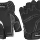 HANDLANDY Fingerless Work Gloves for Men, Half Finger Working Glove Grip Shock-Absorbing Breathable Uwrist TPR Anti-collision Gloves for Mens & Women (Black, L)