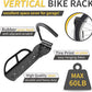 Vertical Bike Rack Wall Mount for Garage–Heavy-Duty Steel Bicycle Hook for Indoor Storage, Space-Saving Holder for Road, Mountain & Hybrid Bikes, Fits Tires Up to 2.6" Wide (2 Pack)