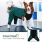 Kuoser Dog Recovery Suit, Anti Licking Dogs Rear Leg Sleeve, Abdominal Dog Surgical Suit with Pants Cover Protect Wounds, Dogs Elbow Protector Soft Pet Surgery Onesie Cone Alternative, Green 2XL