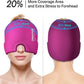 ONLYCARE Migraine Relief Cap, Upgraded Odorless Migraine Ice Head Wrap, Headache Relief Hat for Migraine, Hot Pink