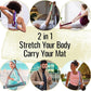 TECEUM Yoga Strap & Mat Strap – 2 IN 1 – Cotton – 6 ft 8 ft 10 ft (30+ colors) – Adjustable Non-Slip Belt for Yoga, Pilates, Stretching, Physical Therapy, Fitness & Home Workout – For Carrying Mats