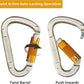 SOB Auto Locking Climbing Carabiner Clips,Heavy Duty Asymmetrical Carabiner Connector Used for Rappelling Gear Rescue Outdoor Projects Dog Leash