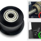 4-Pack Universal Gym Machine Roller Wheels - Heavy-Duty Black Plastic Rollers for Multi-Model Home Fitness Equipment, Direct Replacement for Worn Exercise Machine Components