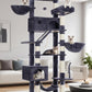 Cat Tree for Large Cats, 78.7"(200cm) Tall Cat Tower for Indoor Cats Multiple Cats with Large Top Perch, Cat Condo, Cat Hammcok, Cat Scratching Post, Dark Gray GCT031G