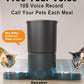 Dual Automatic Cat Feeder 2 Cats,6 Meals/Day,12 Portions/Meal,4.2L Dual Power Double Bowls Feeder,Dry Food Auto Pet Dispenser,10S Voice Record,Flexible Schedule Timer (Black,Stainless Dual Bowls)