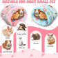 Wenqik 2 Pcs Guinea Pig Bed Cuddle Warm Hideout Small Animal Sack Cozy House Bedding Sleeping Cushion Portable Pet Carrier Cage Nest for Rabbit Hamster Rat (Green, Pink,Flowers)