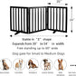 ZJSF Freestanding Indoor Dog Gate for House Foldable Wood Puppy Gate for Doorways Pet Gate for Stairs Extra Wide Pet Fence, Black, 24" Height 3 Panels