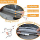 Cat Tunnel for Indoor Cats, 51×12 inch Foldable Big Cat Tunnel, Grey Suede Pet Tunnels with Two Peepholes and a Bubble Ball