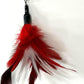 Interactive Cat Teaser Wand with Feather Attachments, Multi-Color Toys, 8 Piece Set