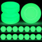 Elcoho Ice Hockey Puck, Glow in The Dark Party Pucks, Green Floor Puck Bulk with Drawstring Bag for Youth Adults Outdoor Indoor Sports Games Practicing & Training