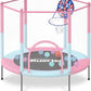 BLUERISE Trampoline 55IN 6FT Toddler Trampoline for Kids Indoor Outdoor Play for Kids Trampoline Basketball Hoop Attachment with Enclosure Net Easy to Assemble Outdoor Indoor Trampoline