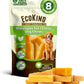 EcoKind Himalayan Gold Yak Cheese Dog Chew for Small Dogs, Healthy Dog Treats, Odorless, Long Lasting Dog Bones for Dogs, Rawhide Free, Made in The Himalayans, Small (Pack of 8)