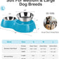 Elevated Dog Bowls Set - Non-Slip Raised Pet Feeder with Medium (2 Cups) & Large (4 Cups) Stainless Steel Bowls - Includes Durable Resin Stand for Puppies, Adult Dogs & Cats - Blue