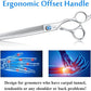 JASON 7" 50 Teeth Thinning Dog Grooming Blending Scissor, Ergonomic Pet Grooming Thinner Blender Shears Cat Trimming Texturizing Kit with Offset Handle and a Jewelled Screw, 30% Thinning Rate