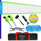 Volleyball Net Outdoor - Portable Volleyball Set for Backyard with Professional Volleyball Net, Wrap Yarn Volleyball and Pump, Boundary Line, Carry Bag