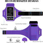 Running Armband with Earphone Bag Cell Phone Armband for iPhone 16 15 Pro 14 Plus 13 11 XR XS, Galaxy S24/S10 Water Resistant Sports Phone Holder Case & Zipper Slot Car Key Holder for 6.7 inch Phone