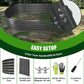 A ANLEOLIFE 6X2X1.5 ft Galvanized Raised Garden Beds Outdoor, Oval Round Metal Planter Box for Planting Vegetables Flowers Herb, Anti-Rust & Easy-Setup, Quartz Grey