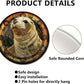 Lygond Metal Sign Tin Sign Circular Stained Glass Harbor Bathroom Signs Decor For Patio 12×12 Inches