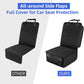 PETICON Front Seat Cover 2 Pack, Full Protection Dog Car Seat Cover with Side Flaps, Nonslip Scratchproof Captain Chair Seat Cover Fits for Cars, Trucks, SUVs, Jeep, Black