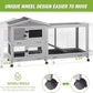 Outdoor Rabbit Hutch Indoor Bunny on Wheels Large Guinea Pig Cage with Run for Any Small Animals,Removable Pull Out Tray…