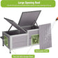 GUTINNEEN Outdoor Cat House Weatherproof Feral Kitty Shelter for Winter Cat Condo with Large Opening Roof (1-Story（AIR93）)