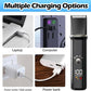 Dog Clippers Grooming Kit - Low Noise, Cordless Electric Trimmer with Nail Grinder for Dogs & Cats, 4 in 1 Rechargeable Clippers for Paws, Ears, Face and Matted Hair (Black)