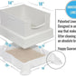 V2 Deluxe Cat Litter Box Starter Kit, Includes 56ct Disposable Standard Sifting Liners, White