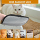 2PCS Electrostatic Pet Grooming Gloves, Reusable Hair Remover for Dog Cat Fur on Clothes Furniture Car Seat/Five Fingers/Black
