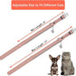 OOPSDOGGY Rolled Leather Cat Collar with Bell, Reflective Kitten Collars with Buckle Include Safety Elastic Strap - Adjustable Small Pet Collars for Boy Girl Cats (Blush)