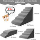 Dog Stairs for High Beds 30-36 inches Tall, 6-Step Dog Steps for Bed 32-36 inches for Small Large Dogs, Dog Ramp for Bed, 30D Foam Pet Stairs/Steps for High Beds for Old Dogs/Cats, Grey