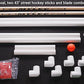 MyLec Deluxe Hockey Set, with 1 Hockey Goal, 2 43" Hockey Sticks & 1 Soft Ball, Sleeve Netting System, PVC Tubing Net, Lighweight & Durable, Enhanced Grip, Pre-Curved Mini Hockey Stick (Red/White)