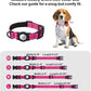 TagME Airtag Dog Collar,Waterproof Reflective Pet Collar with Airtag Holder,Soft Padded and Double D-Rings for Medium Dogs,Hot Pink