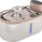 Wireless Cat Water Fountain Stainless Steel, 5200mAh Battery, Ultra Quiet, Automatic Pet Water Dispenser, 108oz/3.2L, Two Flow Modes, BPA-Free, Multi-Filtration, Includes 2 Filters- Creamy