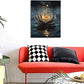Zen Lotus Canvas Wall Art Mystical Lotus Bloom in Water Aesthetic Pictures Wall Decor Modern Meditation Spiritual Painting Print Framed Artwork Decorations Gifts for Yoga Spa Room Bathroom 16"x20"