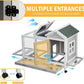 Wooden Rabbit Hutch with Waterproof Roof,Outdoor/Indoor Bunny Cage with Removable Slide-Out Bottom Tray, Chewproof Rabbit cage for Small-Medium Animals (Guinea Pigs, Hedgehogs)