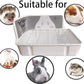 kathson Rabbit Litter Box,Bunny Potty Training,Plastic Square Small Animal Toilet,for Hamster Chinchilla Ferret Hedgehog Gerbil(White)