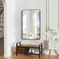 24" x 40"Bathroom Mirror, Matte Black Wall Mirror with Metal Frame, Decorative Rectangular Vanity Mirror for Bedroom Bathroom Living Room Entryway (Horizontal/Vertical)
