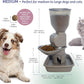 Automatic Dog & Cat Food Feeder with Water Dispenser – Smart Pet Feeder with Portion Control, OLED Display, Anti Jam Design, Battery Operated Dispenser for Medium/Large Pets - Taupe