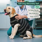 Kuoser Dog Surgery Recovery Suit for Female Male Dogs, Stripes Spay Neuter Anti-Licking Dog Onesie, Surgical Suit Snugly Pet Post Surgery Vest Bodysuit for Abdominal Wounds Skin Disease, Black S