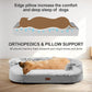 3.7 inch Thickened Orthopedic Dog Beds for Large Dogs, Supportive Dog Sofa Bed with 28D Egg-Crate Foam, Removable Washable Plush Cover, Waterproof Lining, Half-Round Design for Puppy, Senior Dog