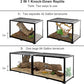 REPTIZOO 84 Gallon Large Reptile Terrarium Extra-Long 60" x 18" x 18" Spliceable Glass Reptile Tank, Double Top Cover Enclosure Habitats