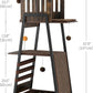 FourFurPets Modern Cat Tree, 58-Inch Cat Tower for Large Cats, Maine Coon Cat Tree with Scratching Board, Large Perch, Hammock and Removable Pads, Rustic Brown