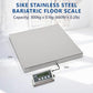 SIKE EPS660 Bariatric Floor Scale with Extra-Large Platform, SIKE Digital Postal Shipping Scale, 660 x 0.2lb(300kg x 0.1kg), 22" x 22" Platform, Stainless Steel, Heavy Duty