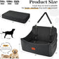 Dog Car Seat for Medium & Large Dogs Up to 55lbs, Memory Foam Cushion, Washable Cover, Safety Straps & Non-Slip Bottom(Black,Large)