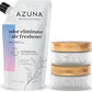 Azuna Air Freshener & Odor Eliminator for Strong Odor | 2 Room Kit Includes (2) 8 oz. Empty Luxe Glass Jars & 12 oz | Refill with Tea Tree Essential Oil Gel | Aromatherapy | Last 60-90 Days