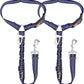 SlowTon Dog Seat Belt for Car, 2 Pack Dog Car Harness Seatbelt Adjustable with Elastic Bungee Buffer, 2 in 1 Pet Car Leash Headrest Restraint Dog Reflective Safety Tether (Blue, Headrest+Clip)