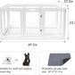 Acrylic Dog Playpen with Door, 24" 10PCS Clear Pet Play Pen Indoor for Small Animals, Transparent Puppy Fence Kennel Rabbit Ferret, Doggie Cages Yard Easy Assemble